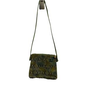 Maurice’s Green Snakeskin Crossbody Bag with Knotted Ends